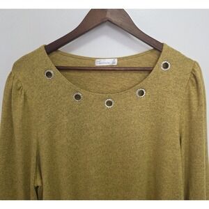 89th And Madison Womens 2XL Tunic Lightweight Sweater Crystal Accents